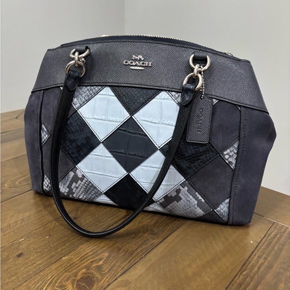 Coach Handbags - Coach Brooke Carryall Blue and Gray Patchwork with COA